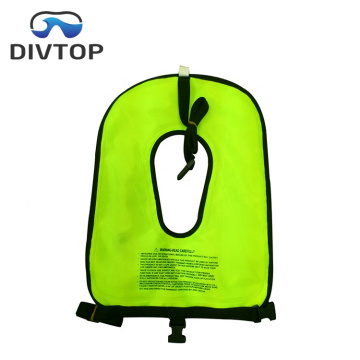 210 Denier nylon TPU coating neon yellow adjustable weight snorkel vest/